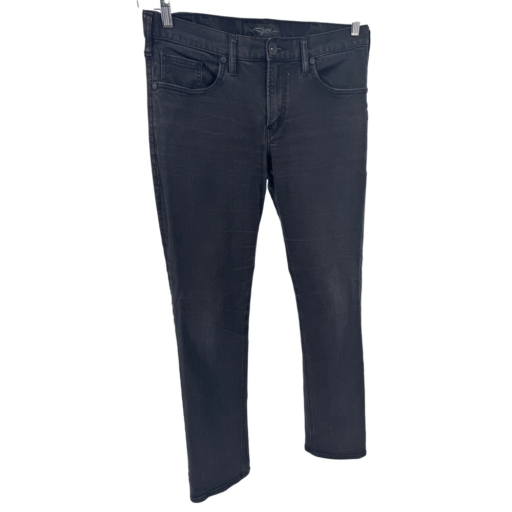Silver Jeans Konrad W32 L32 Mens‎  Black Wash Slim Fit Jeans
